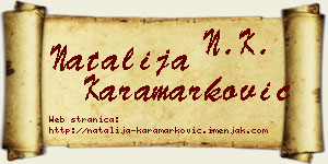 Natalija Karamarković vizit kartica
